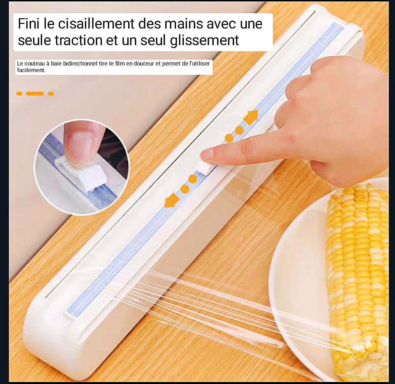 Distributeur Coupe-Film Pratique + film alimentaire