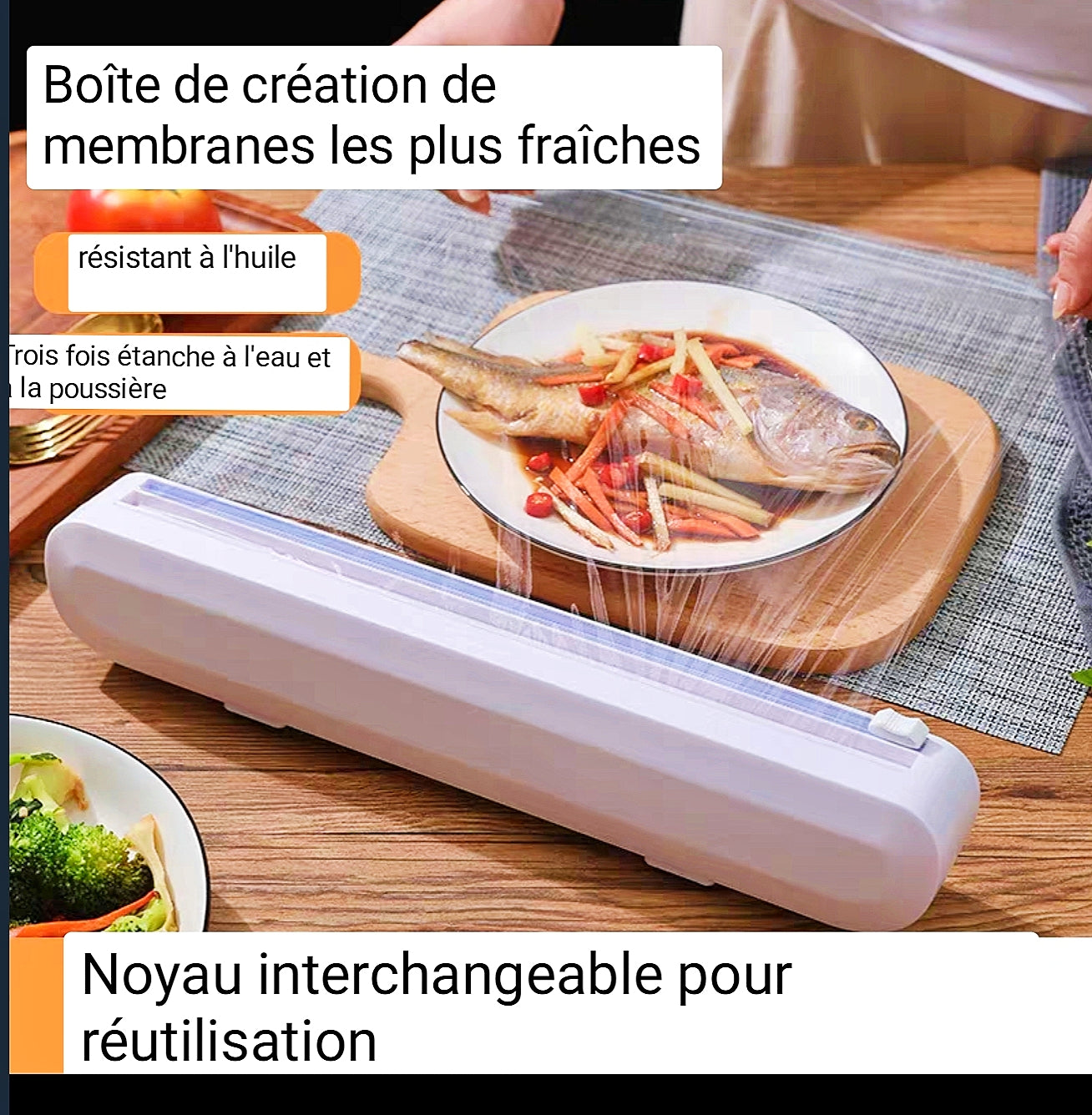 Distributeur Coupe-Film Pratique + film alimentaire